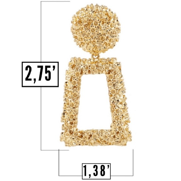 3/$30 Trendy Zara Style Gold Statement Earrings - Picture 6 of 7